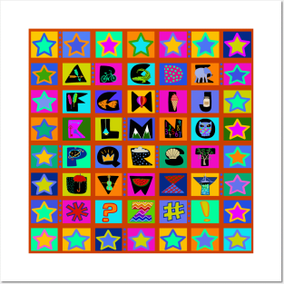 Kids Alphabet Quilt - Red Posters and Art